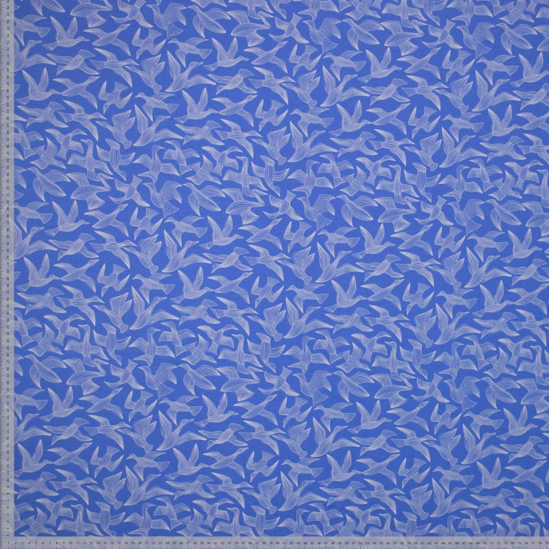 Aankleedkussenhoes - vogels - blauw