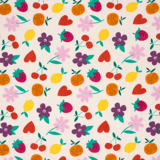 Hydrofiele XL multidoek - swaddle - multicolour - fruit