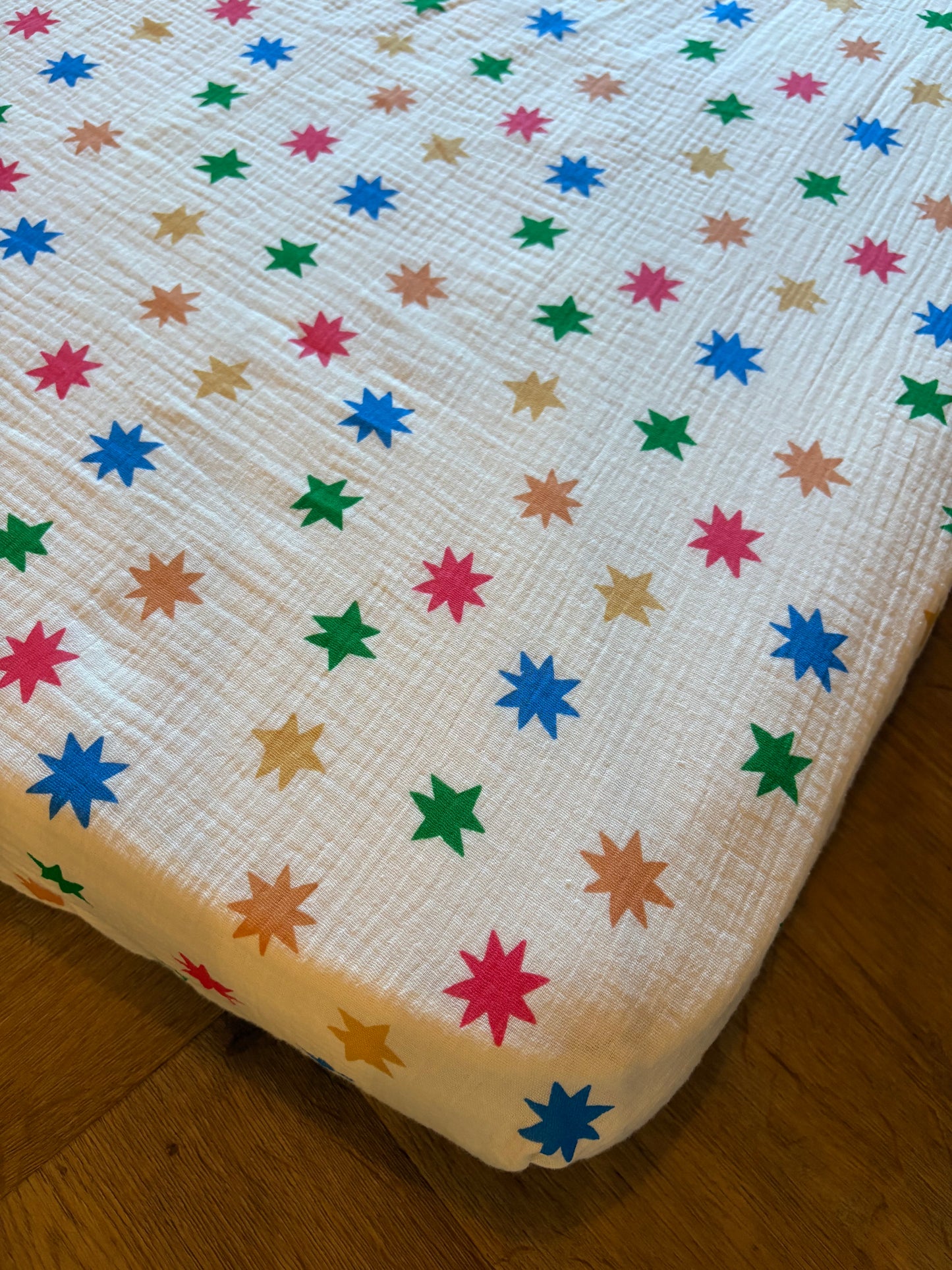 Hoeslaken ledikant 60x120 - hydrofiel - sterren