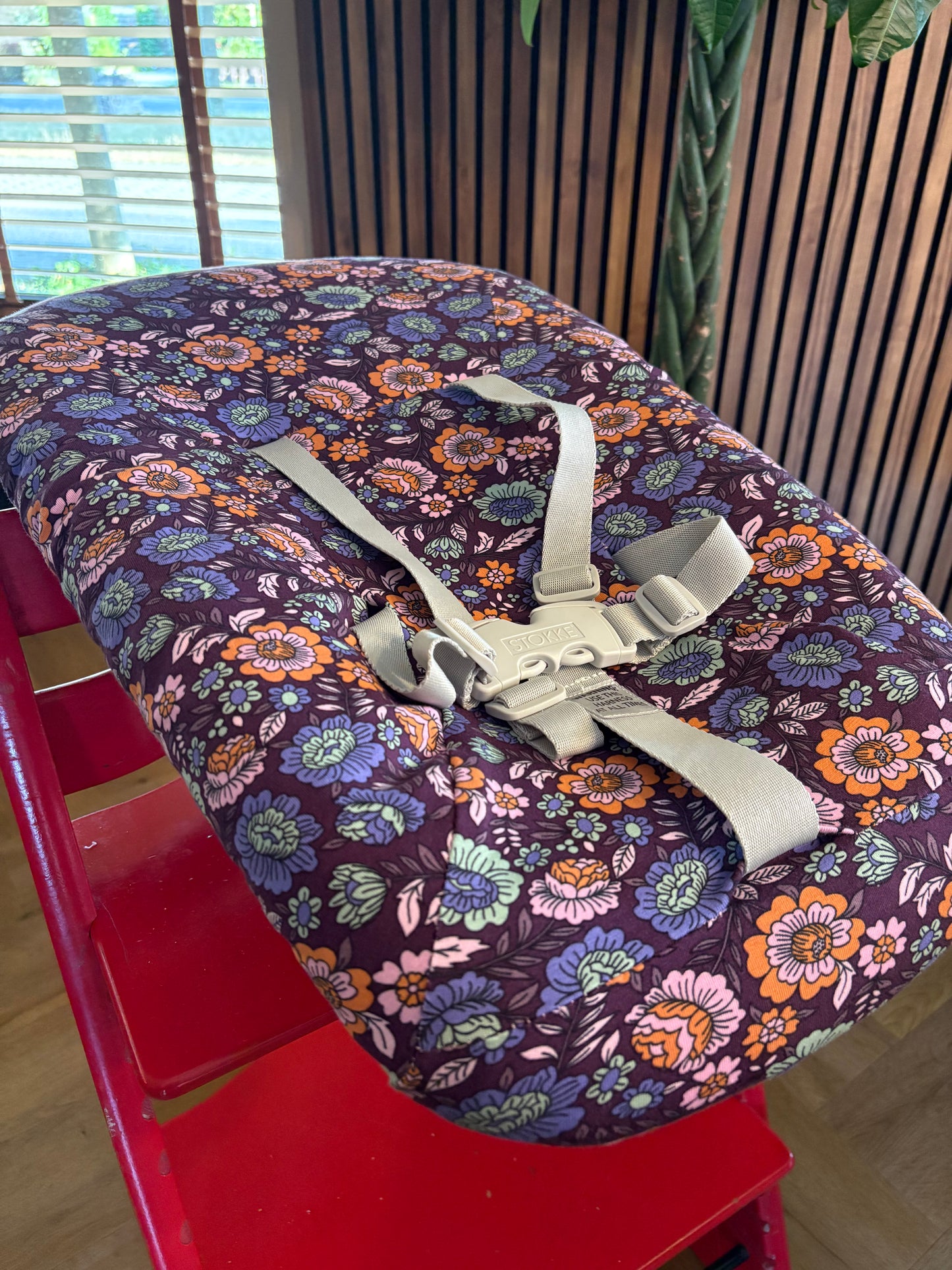 Stokke newbornset hoes - bloemen paars