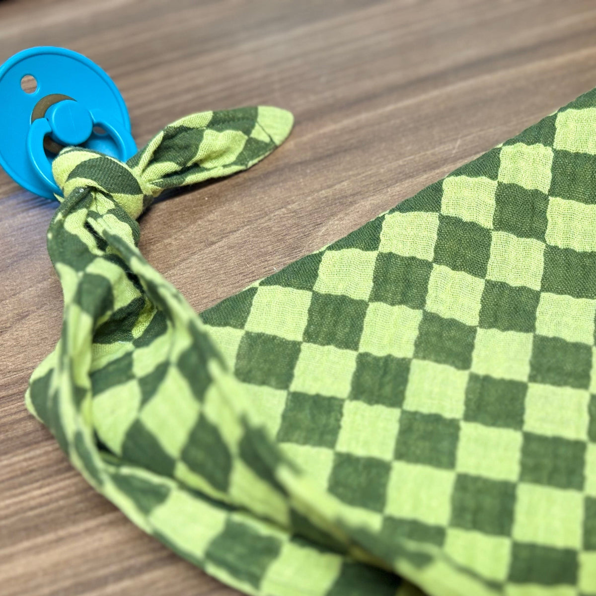 Speendoekje - Hydrofiel - blokjes - groen - leverbaar vanaf 13 okt