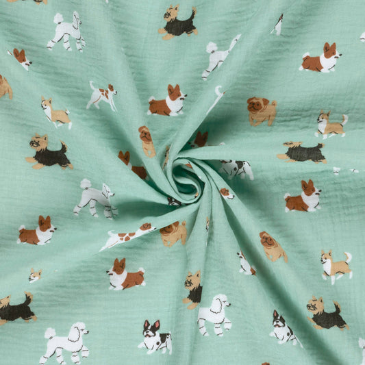 Hydrofiele XL multidoek - swaddle - mintblauw - honden
