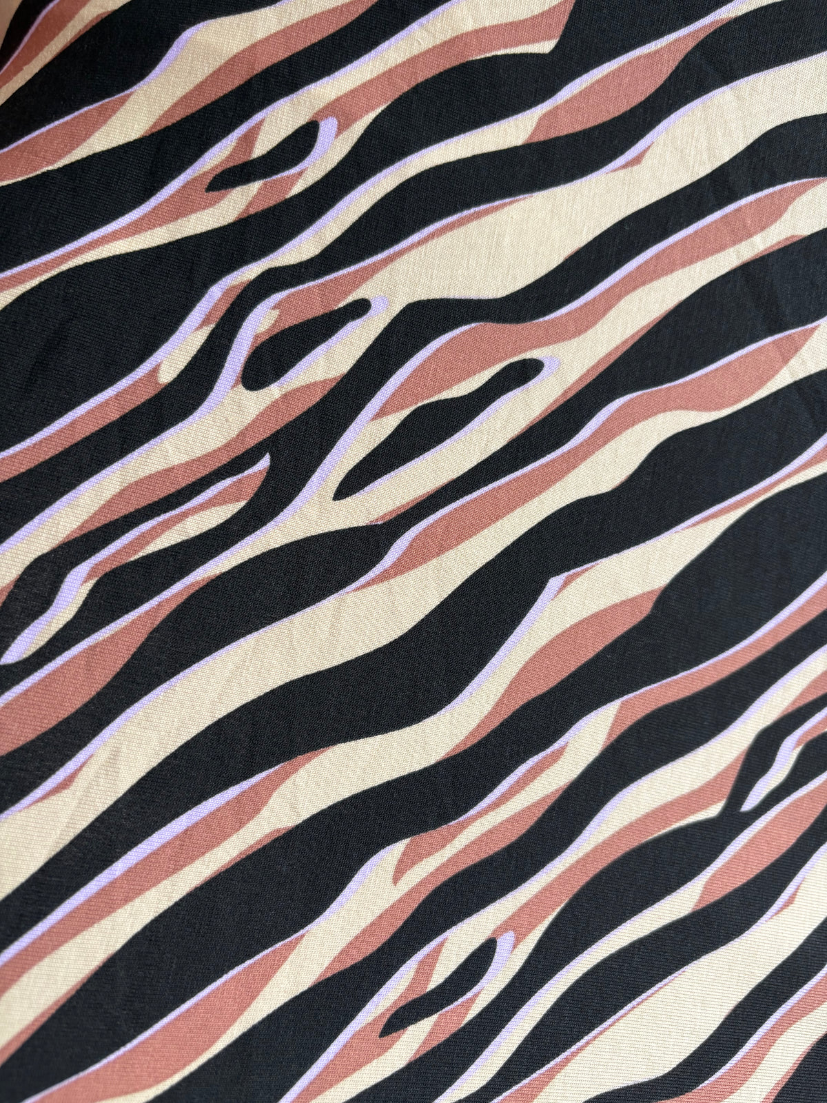 Aankleedkussenhoes - zebra - beige/zwart