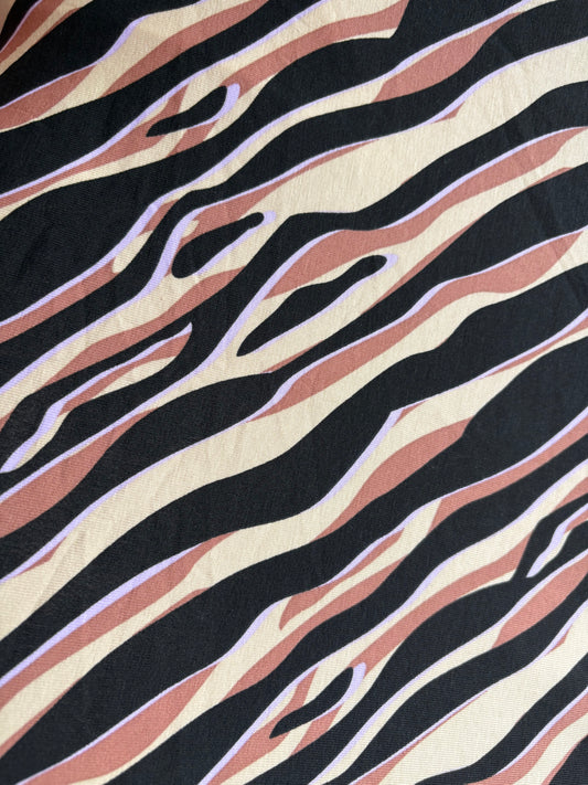 Aankleedkussenhoes - zebra - beige/zwart