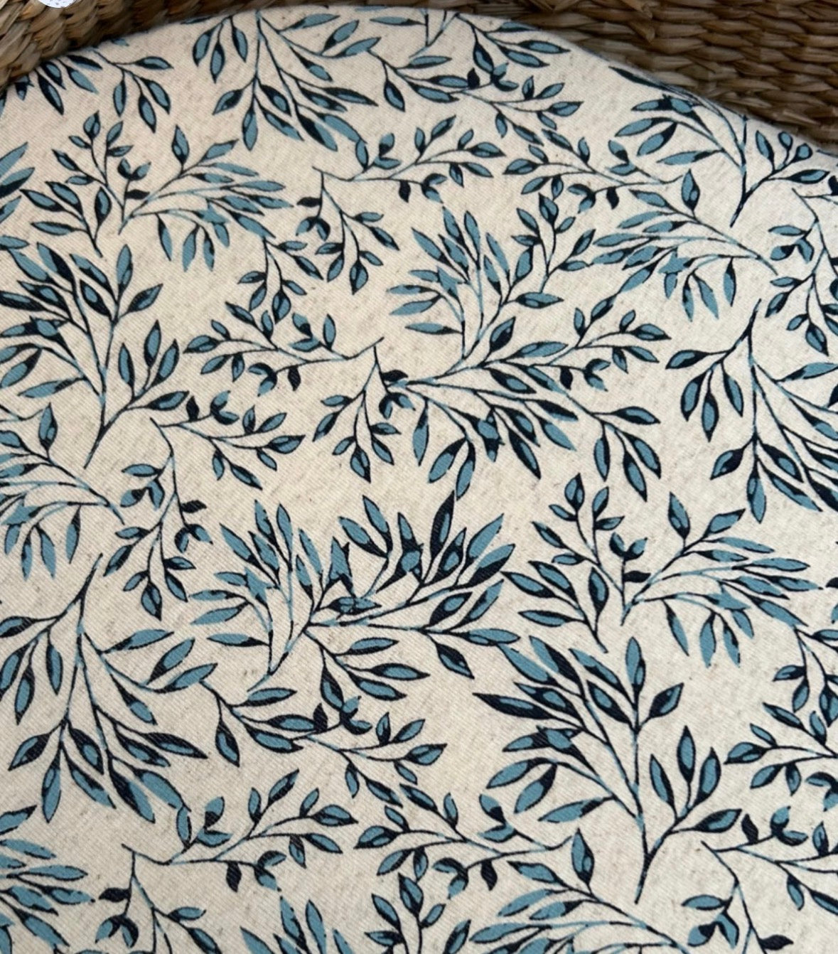 Hoeslaken verschoonmand/kinderwagen - linnen mix - blauw