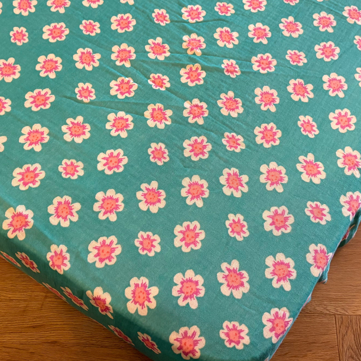 Hydrofiele XL multidoek - swaddle - bloemen - groen