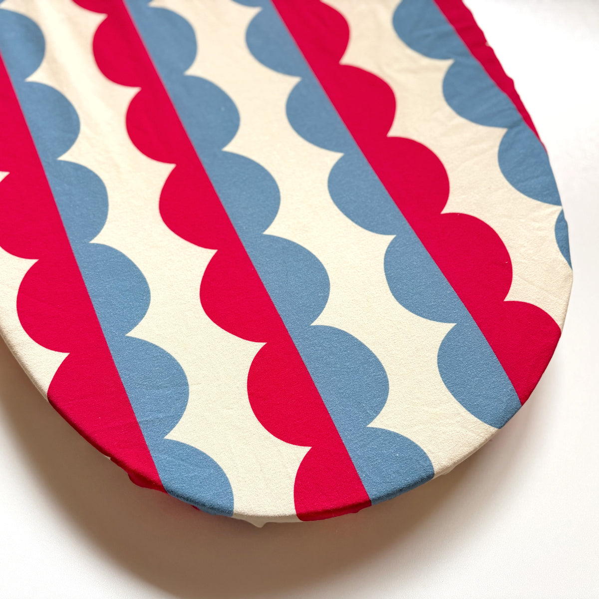 Hoeslaken verschoonmand/kinderwagen - bollen - rood/blauw