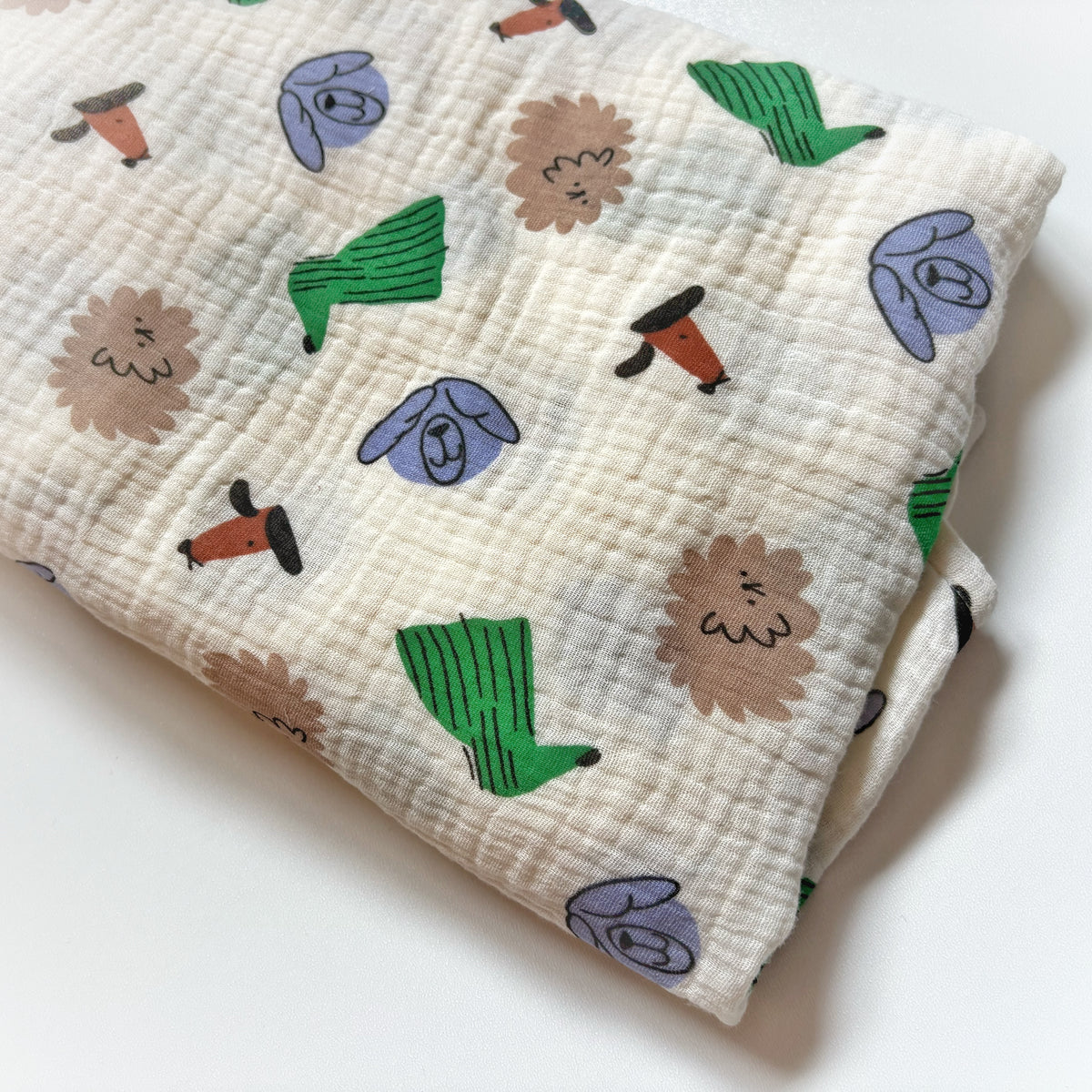 Hydrofiele XL multidoek - swaddle - hondjes - multicolor