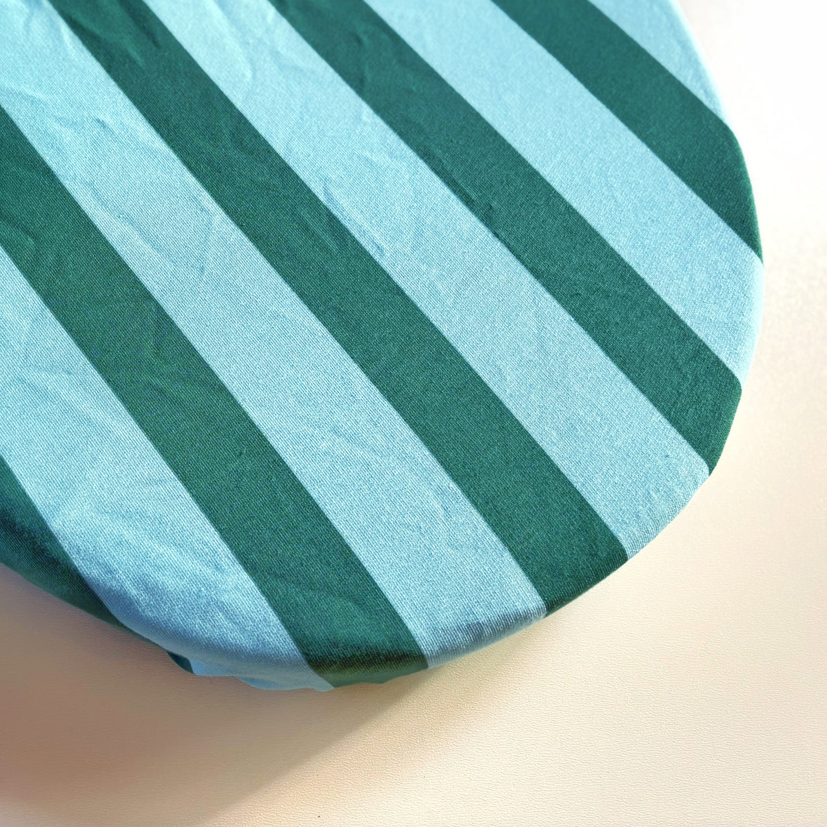 Hoeslaken verschoonmand/kinderwagen - strepen - groen/blauw