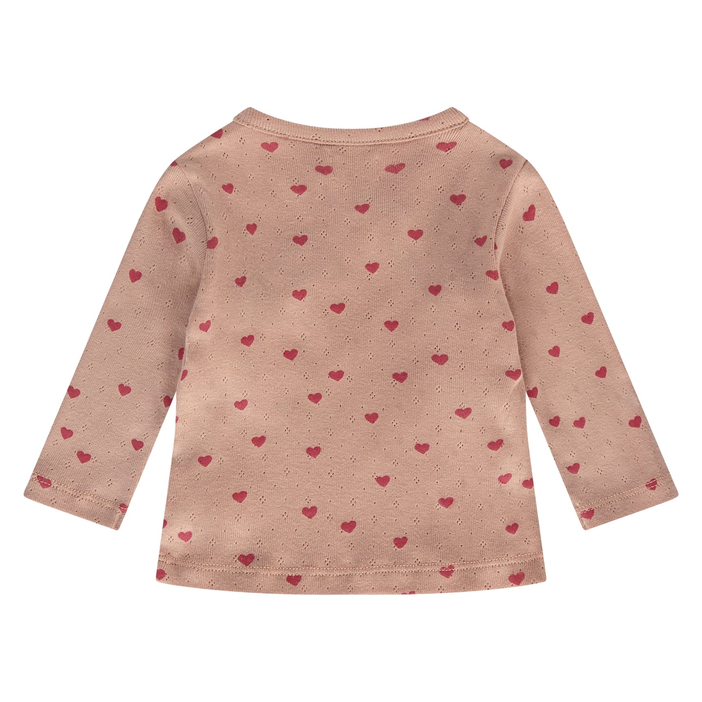Baby overslagtrui - modal mix - hearts coral