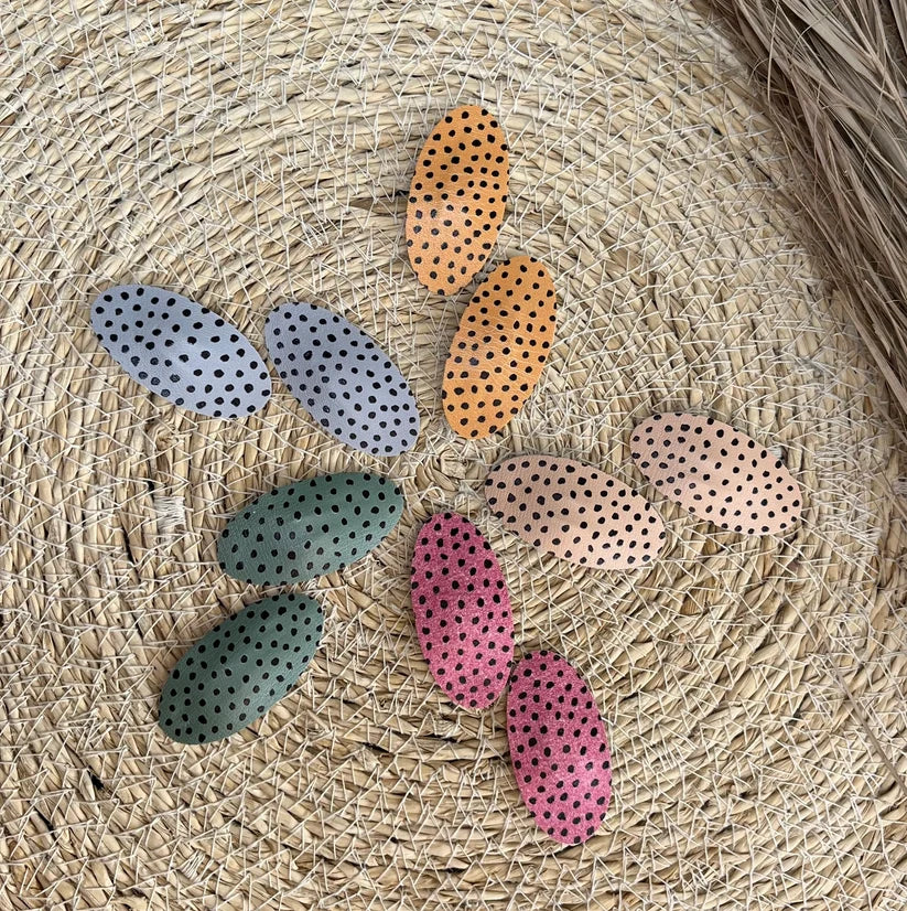 Haarclipjes - set van 2 - Stippen - 4cm
