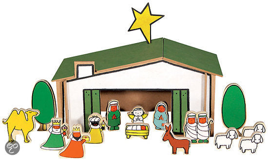Dick Bruna houten kerststal