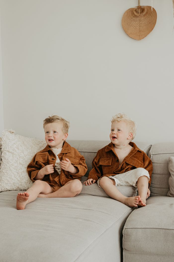 Corduroy jas - caramel - Ravies Kids