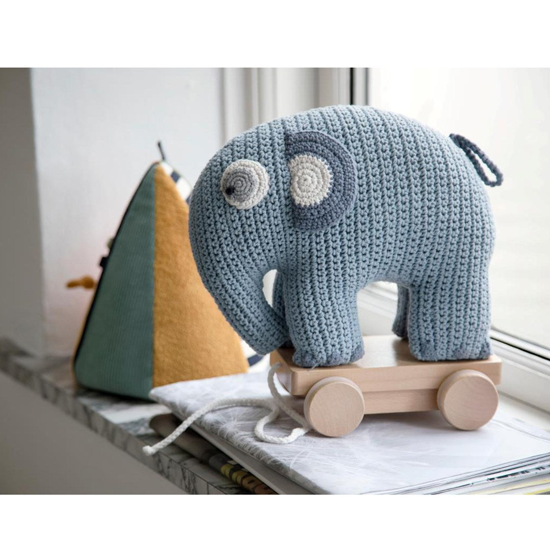 Gehaakt Trekdier Sebra - Olifant Blauw