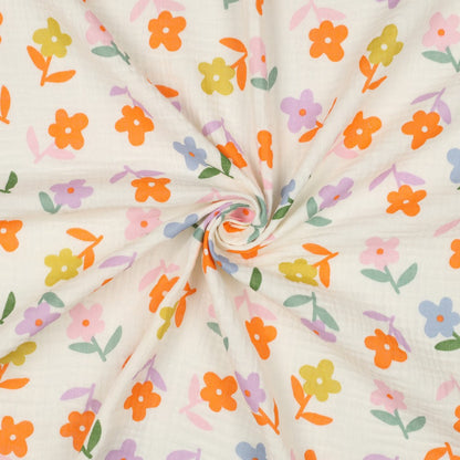 Hydrofiele XL multidoek - swaddle - multicolor - bloemen