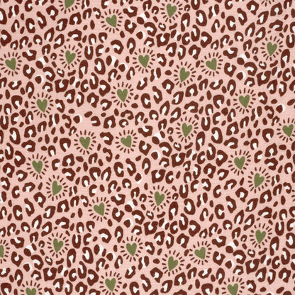 Hydrofiele XL multidoek - swaddle - panter - hartjes - oudroze