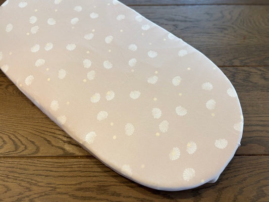 Hoeslaken verschoonmand/kinderwagen - beige - schelpen