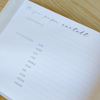 Invulboek - mijn Papa boek