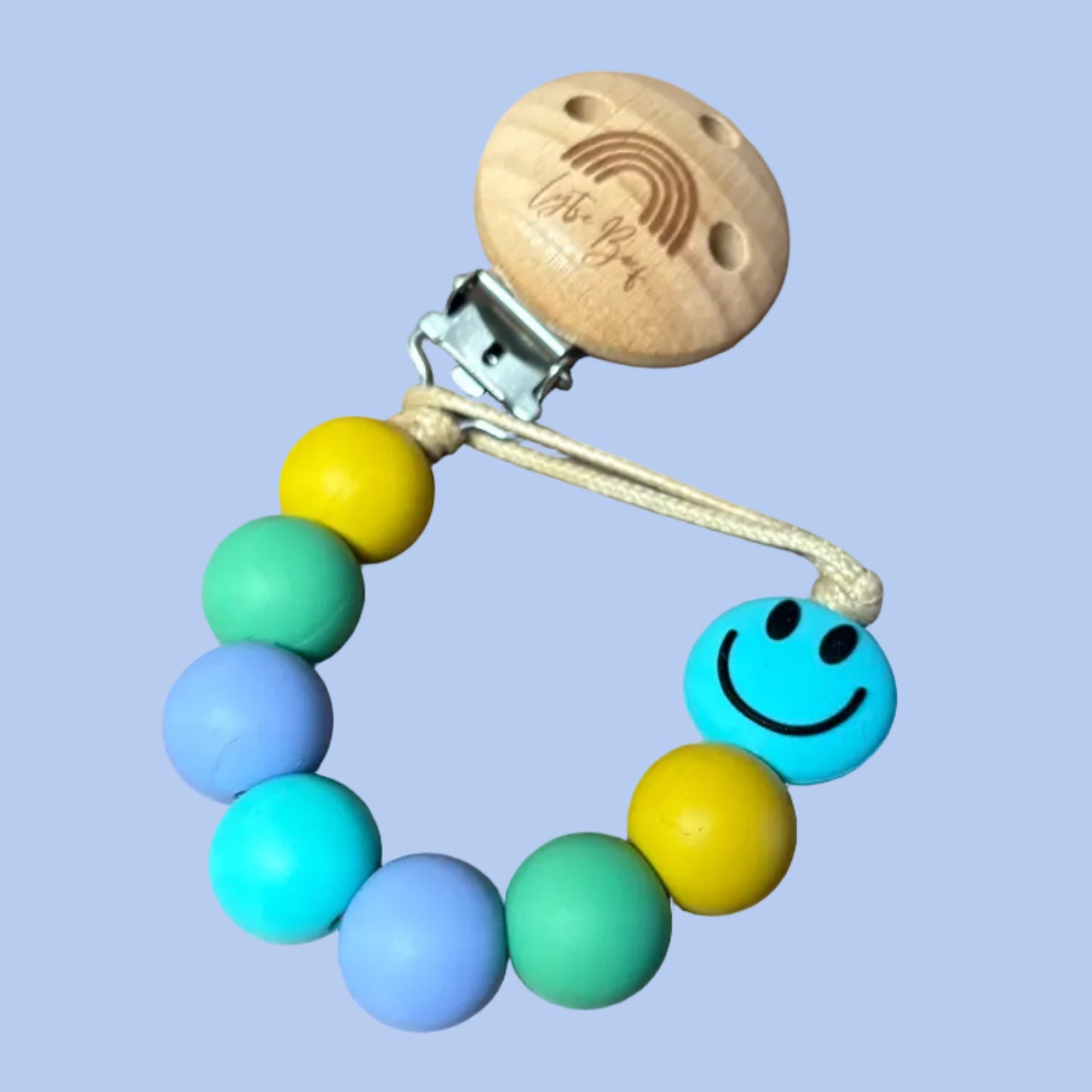 Speenkoord Smiley - Blauw