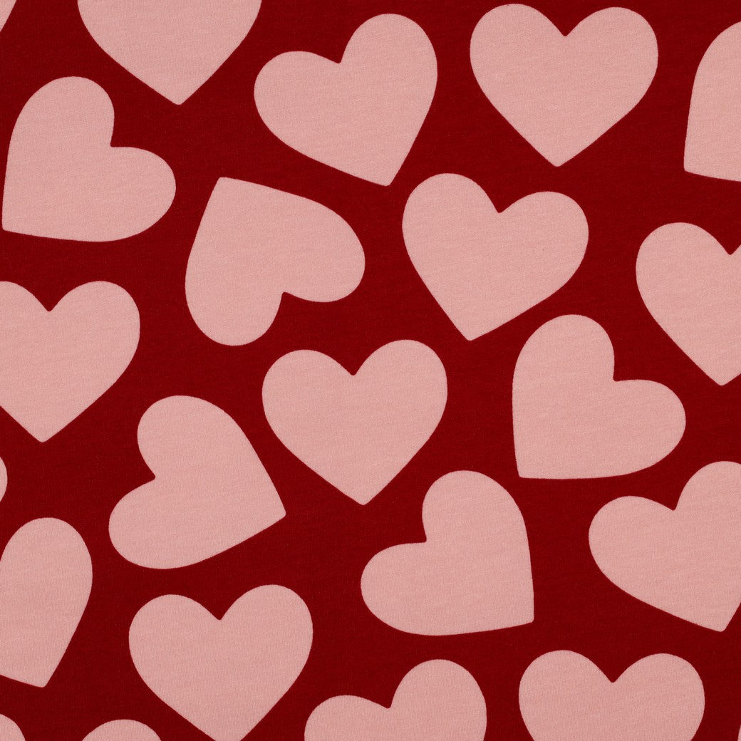 Hoeslaken verschoonmand/kinderwagen - Rood/Roze hart