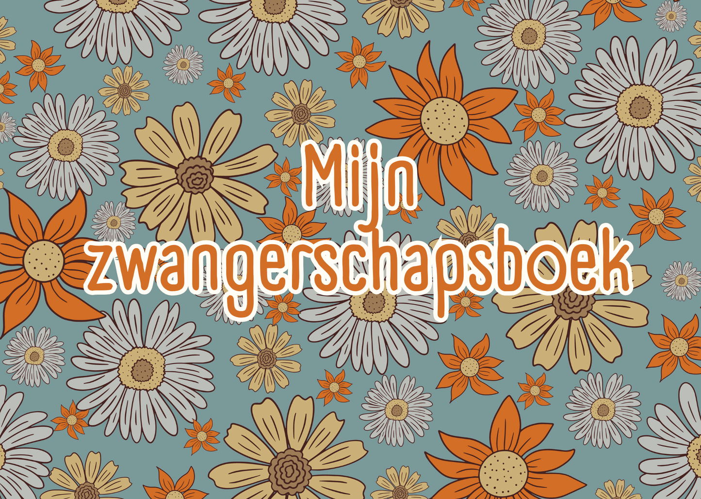 Zwangerschapsboek - Retro Bloemen