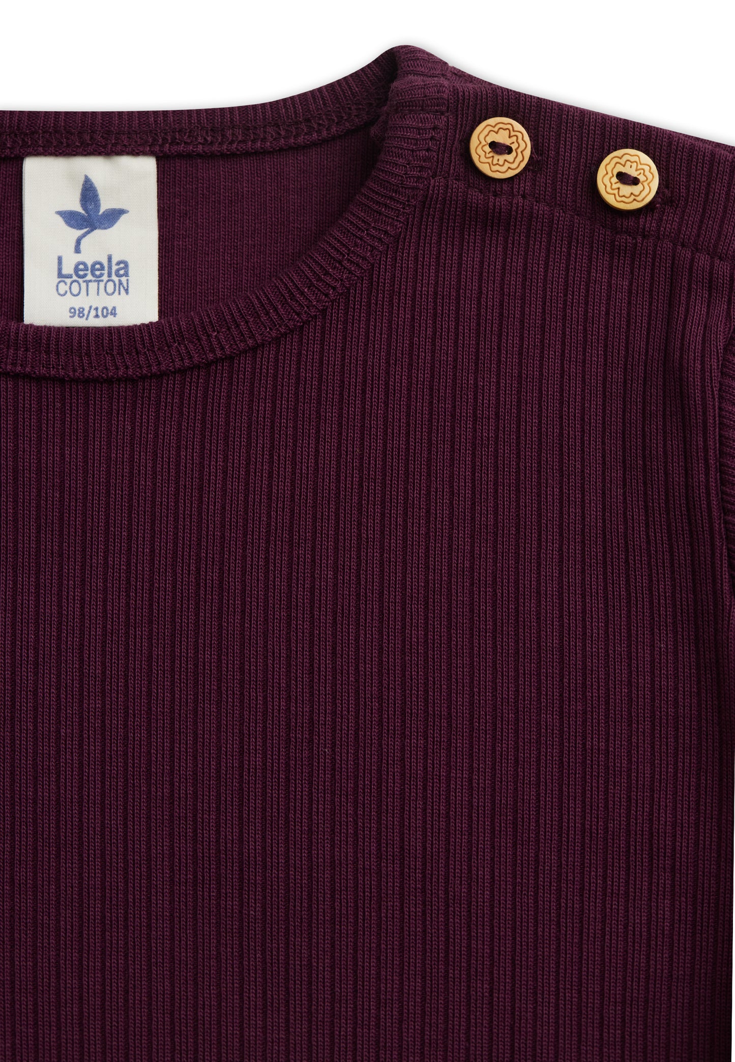 Basic rib longsleeve - Bio-cotton - Aubergine