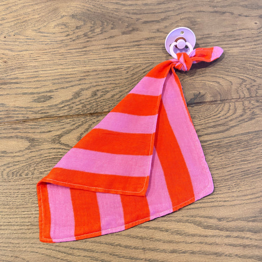 Speendoekje - Hydrofiel - Rood/Roze - Strepen