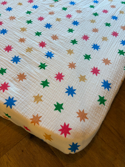 Hoeslaken ledikant 60x120 - hydrofiel - sterren
