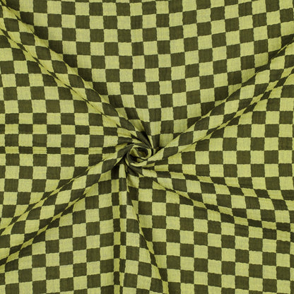 Hydrofiele XL multidoek - swaddle - groen - blokjes