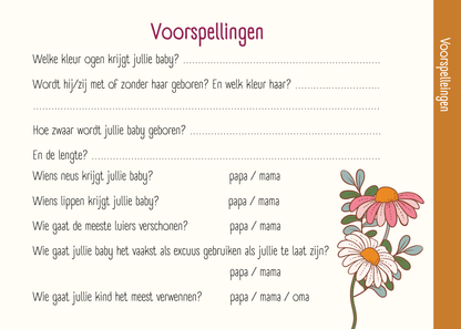 Zwangerschapsboek - Retro Bloemen