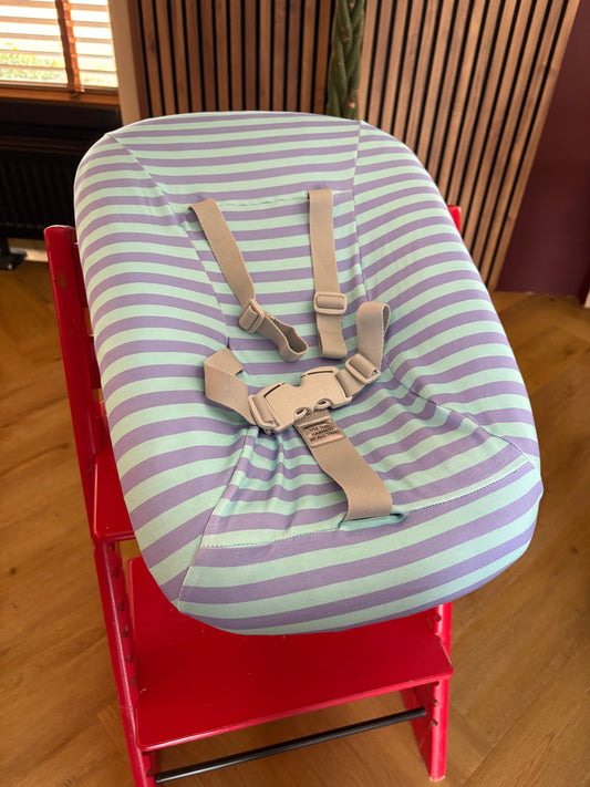 Stokke newbornset hoes - lila/mint strepen