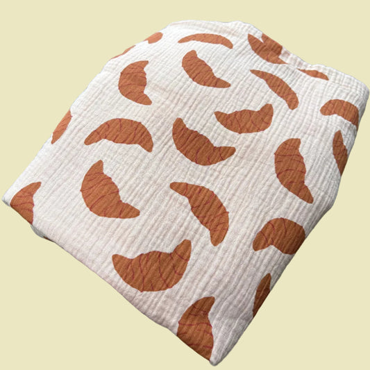 Hydrofiele XL multidoek - swaddle - croissants - beige