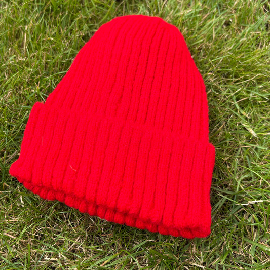 Gebreide muts - baby/peuter - rood