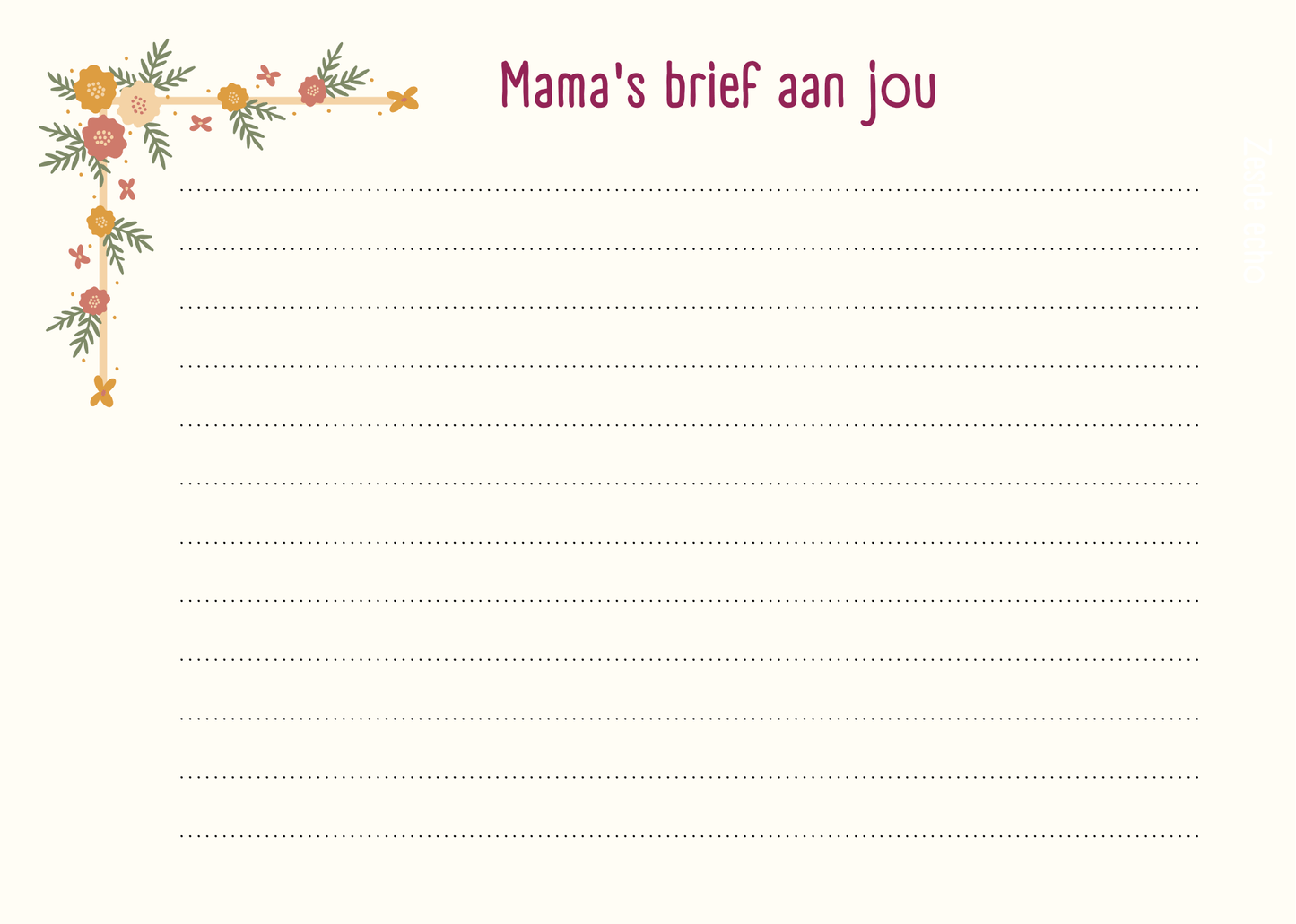 Zwangerschapsboek - Retro Bloemen