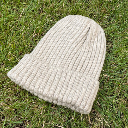 Gebreide muts - baby/peuter - Beige