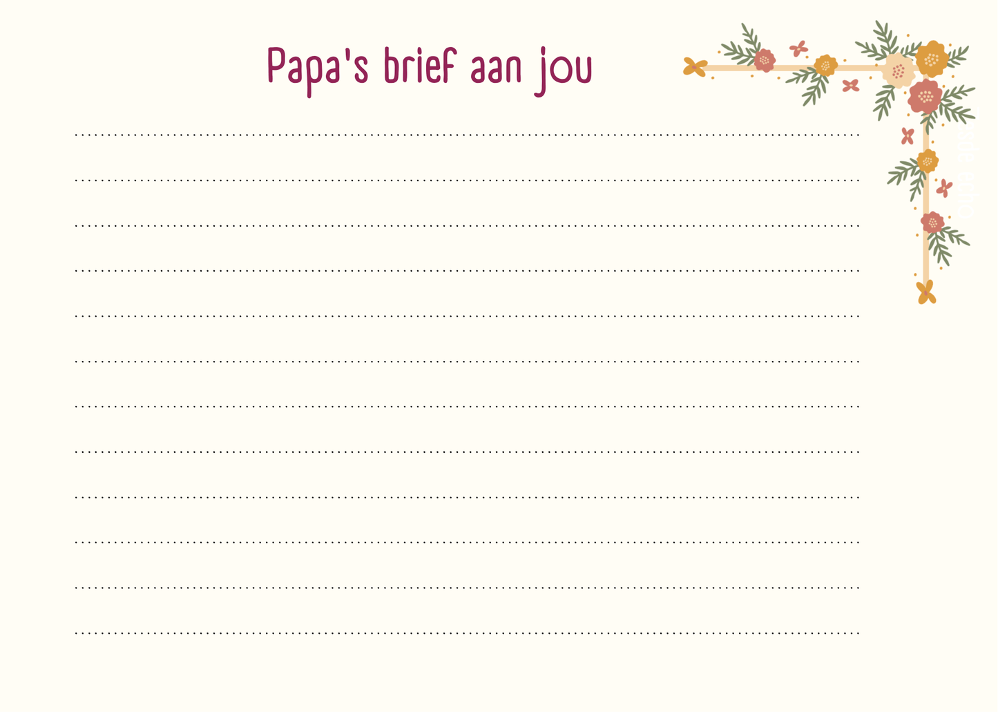 Zwangerschapsboek - Retro Bloemen