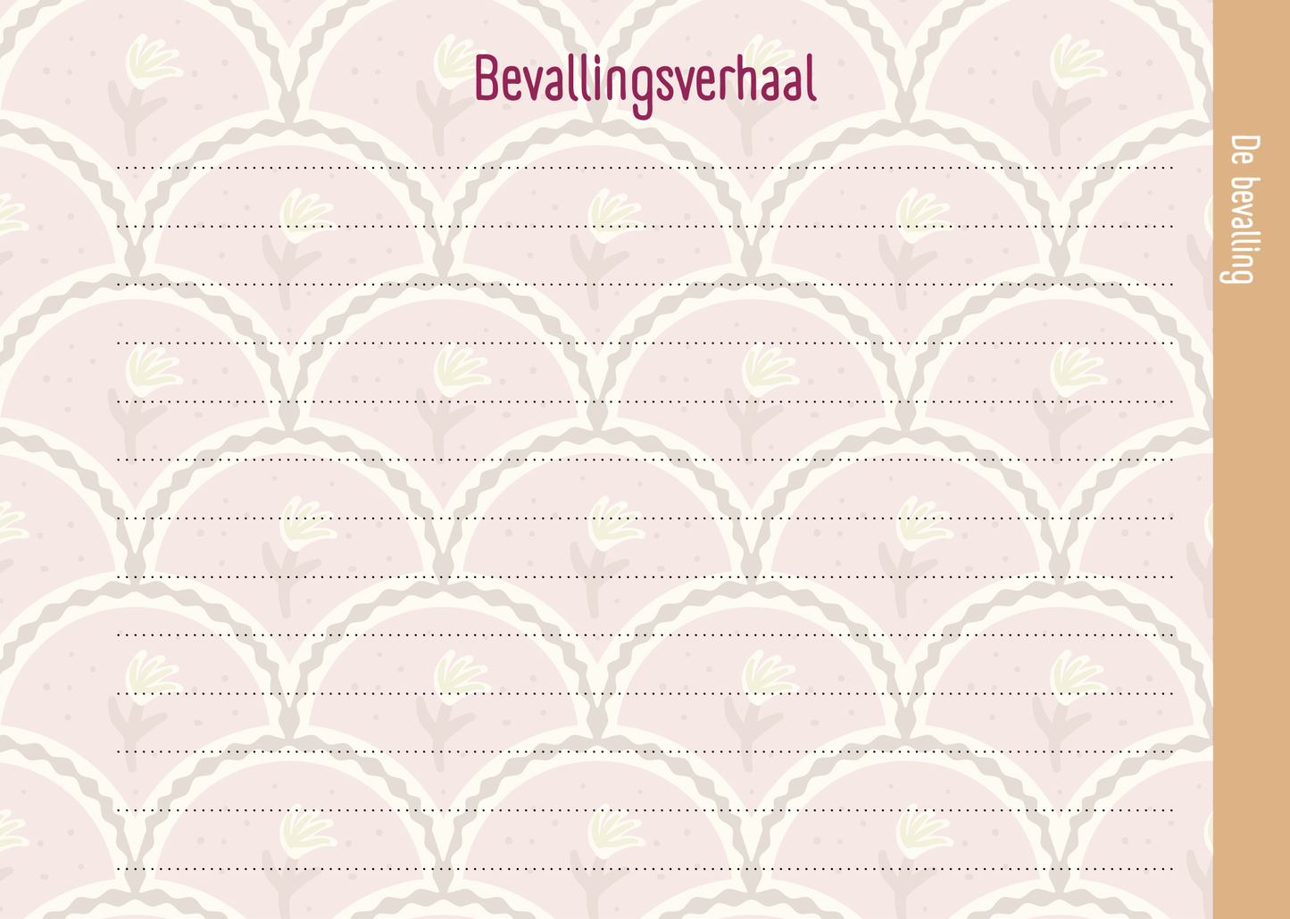 Zwangerschapsboek - Retro Bloemen