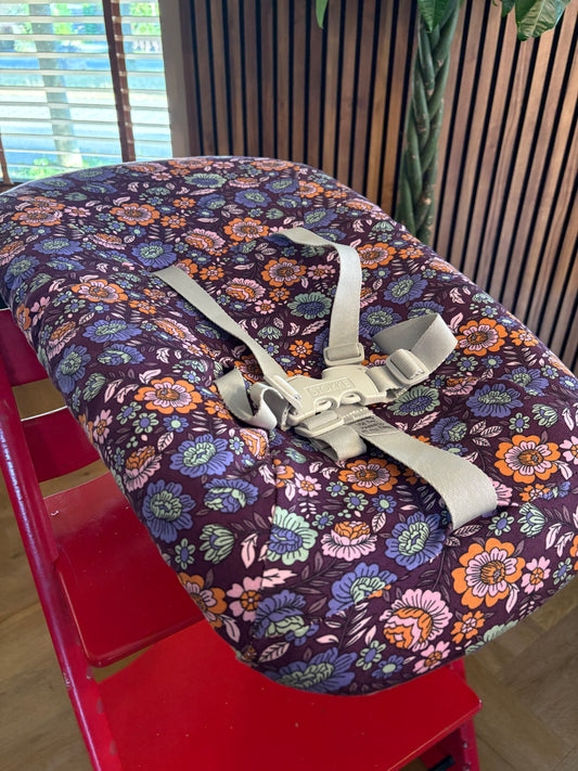 Stokke newbornset hoes - bloemen paars