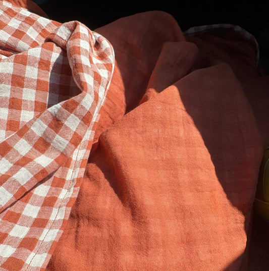 Hydrofiele XL multidoek - swaddle - terra blokken - dubbelzijdig