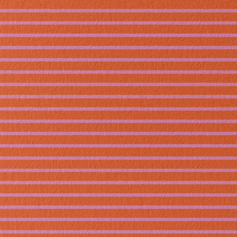 Hoeslaken - Strepen - Tangerine / Roze