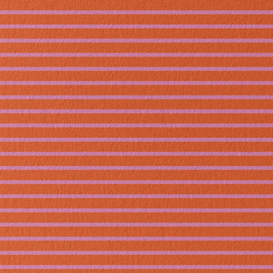 Hoeslaken - Strepen - Tangerine / Roze
