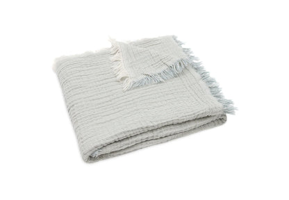 Wiegdeken - Fringe - GOTS - Zacht groen - 75x100