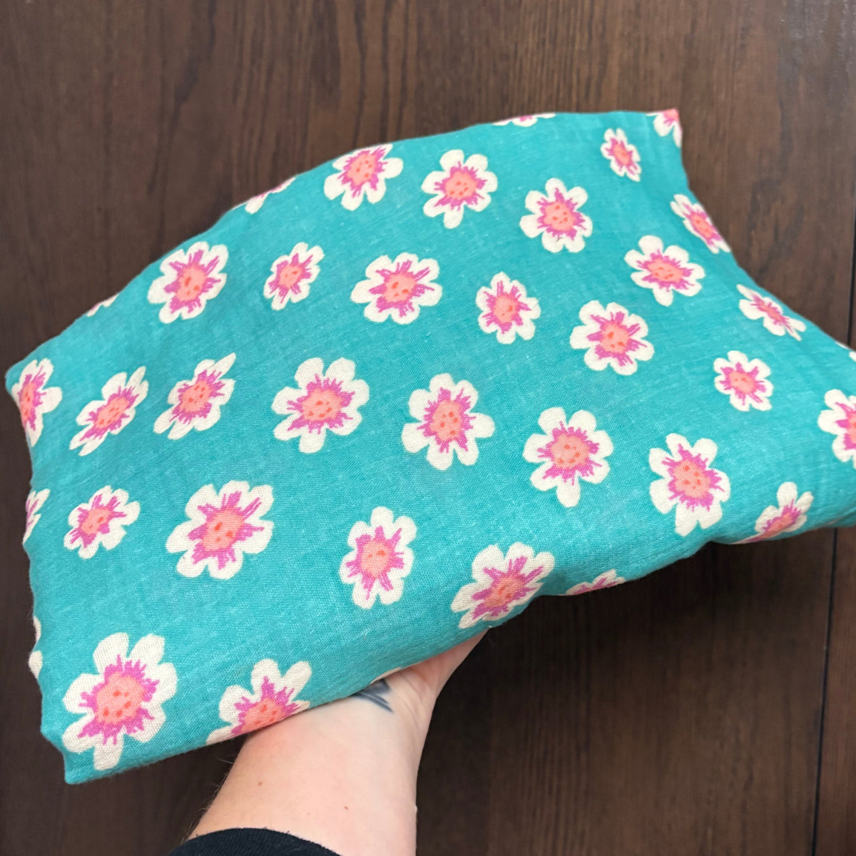 Hydrofiele XL multidoek - swaddle - bloemen - groen