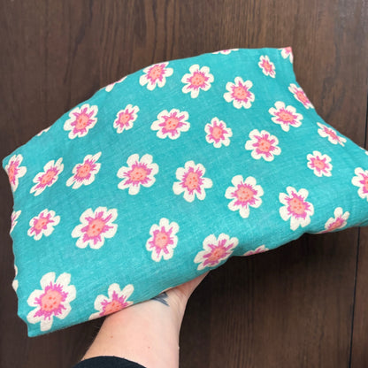 Hydrofiele XL multidoek - swaddle - bloemen - groen