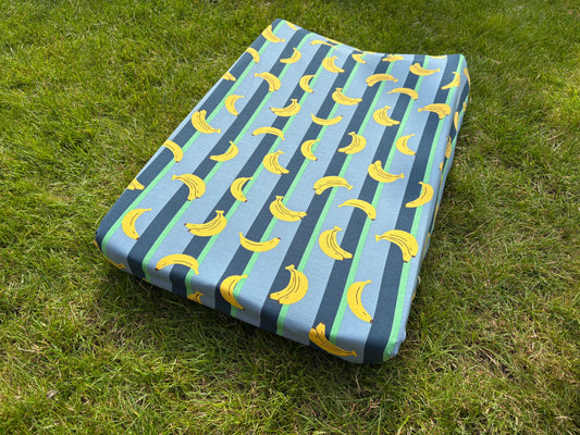 Aankleedkussenhoes - bananen - blauw