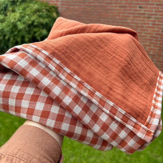 Hydrofiele XL multidoek - swaddle - terra blokken - dubbelzijdig
