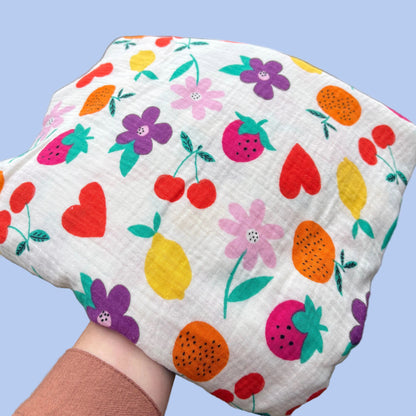 Hydrofiele XL multidoek - swaddle - multicolour - fruit