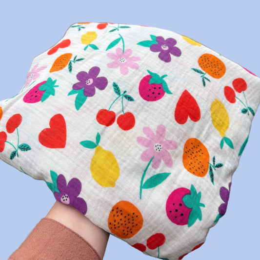 Hydrofiele XL multidoek - swaddle - multicolour - fruit