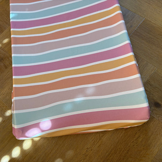 Aankleedkussenhoes - strepen - pastel
