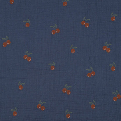 Hydrofiele XL multidoek - swaddle - blauw - kersen